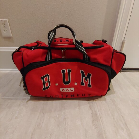 Vintage BUM XXL EQUIPMENT Red 90's Duffle Gym BagB.U.M.